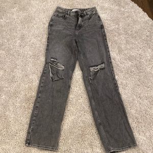 Pacsun black acid washed ripped jeans size 25